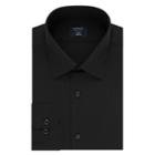 Men's Arrow Fitted Stretch Dress Shirt, Size: S 32-33, Deep Black