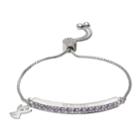 Brilliance Adjustable Bracelet With Swarovski Crystals, Women's, Size: 8, Purple