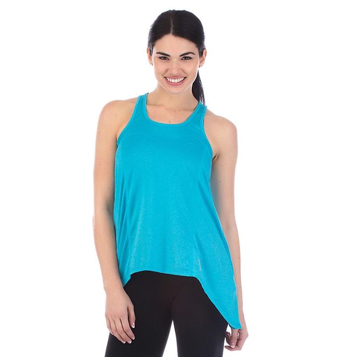 Women's Avalanche Flow Sharkbite Hem Racerback Tank, Size: Medium, Blue