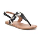 So&reg; Multi Braid Girls' Sandals, Size: 2, Black
