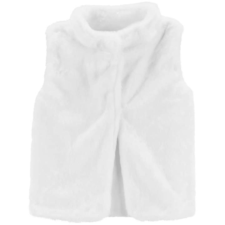 Girls 4-12 Carter's Faux-fur Vest, Size: 4-5, White
