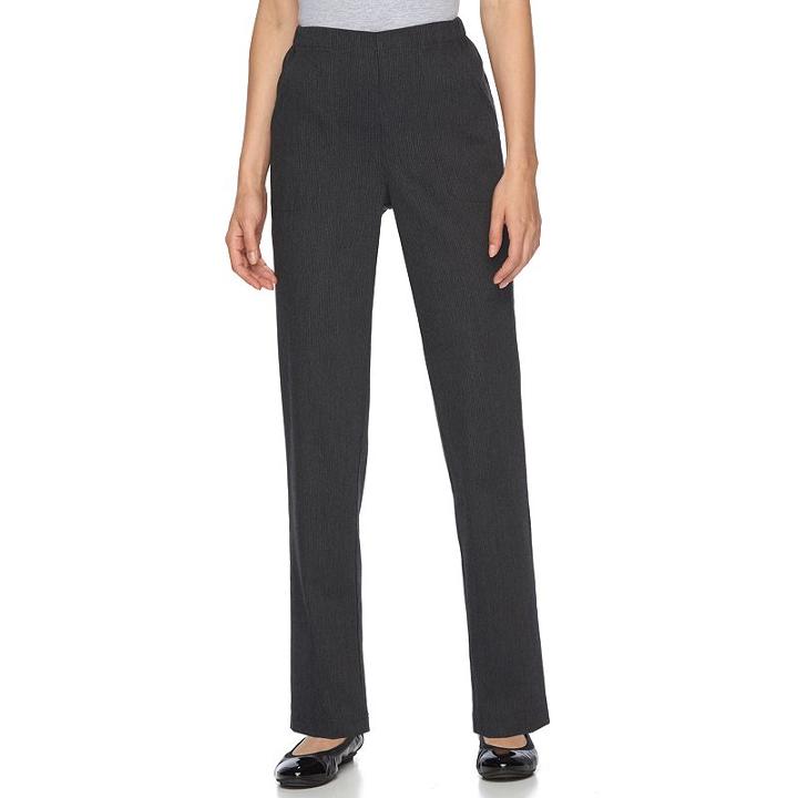 Petite Croft & Barrow&reg; Pull-on Twill Pants, Women's, Size: 8p - Short, Med Grey