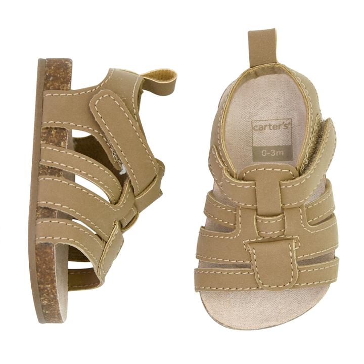 Baby Boy Carter's Cork Sole Sandals, Size: 0-3 Months, Brown