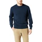 Men's Dockers&reg; Classic-fit Solid Heathered Crewneck Sweater, Size: Medium, Blue