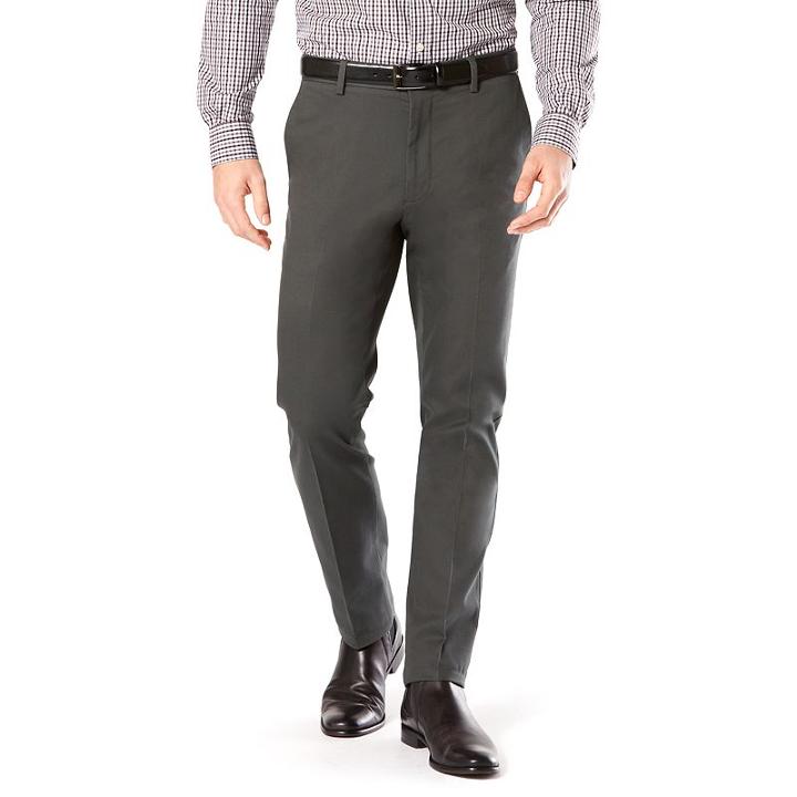 Men's Dockers&reg; Slim Tapered Fit Signature Stretch Khaki Pants, Size: 33x30, Dark Grey
