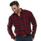 Big & Tall Croft & Barrow&reg; Regular-fit Flannel Woven Button-down Shirt, Men's, Size: 3xb, Black