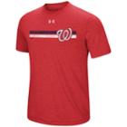 Men's Under Armour Washington Nationals Heat Gear Stripe Tee, Size: Medium, Med Red