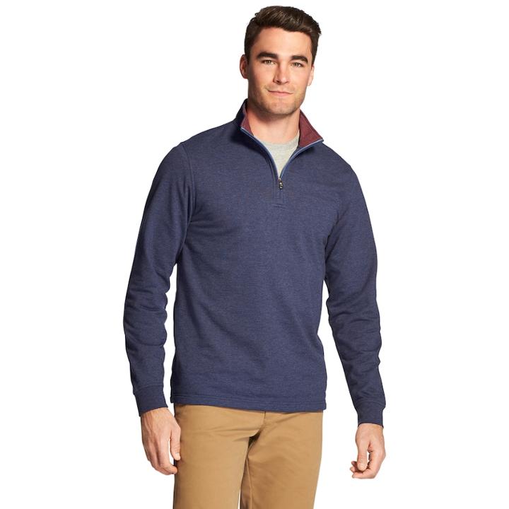 Men's Izod Nauset Light Classic-fit Quarter-zip Pullover, Size: Xl, Dark Blue