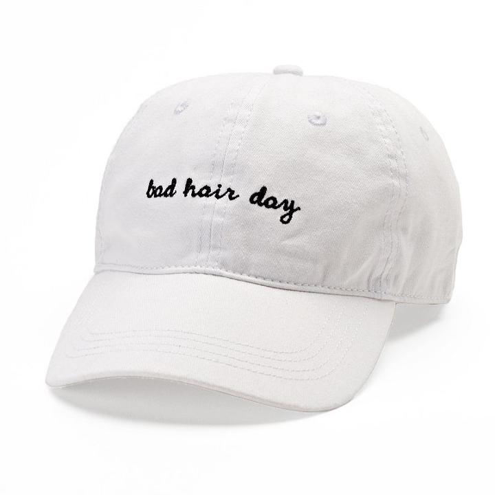 So, Women's &reg; Bad Hair Day Baseball Cap, White