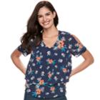 Women's Juicy Couture Layered Cold-shoulder Top, Size: Small, Pink Ovrfl