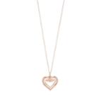 10k Rose Gold Diamond Accent Double Heart Pendant, Women's, Size: 18, White