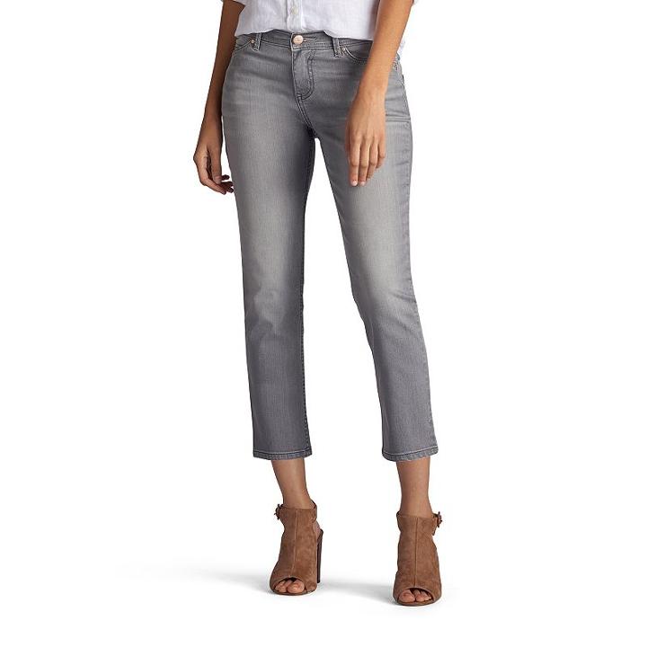Women's Lee Adrina Modern Series Crop Jeans, Size: 6 Avg/reg, Grey