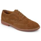 Vance Co. Lantz Men's Wingtip Dress Shoes, Size: Medium (7), Beig/green (beig/khaki)