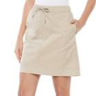 Women's Croft & Barrow Pull-on Twill Skort, Size: 10, Lt Beige