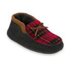 Dearfoams Plaid Boys' Slipper Boots, Size: 7-8t, Grey Other