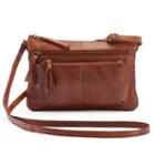 R & R Leather Zip Front Crossbody Bag, Women's, Other Clrs