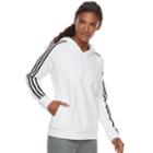 Women's Adidas 3 Stripe Pullover Hoodie, Size: Medium, White