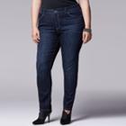 Plus Size Simply Vera Vera Wang Skinny Jeans, Women's, Size: 24w T/l, Med Blue