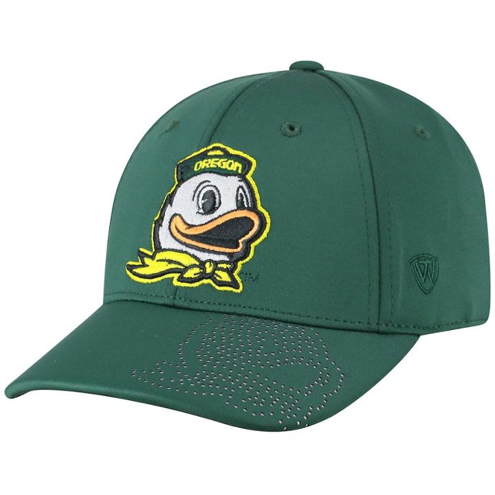 Adult Top Of The World Oregon Ducks Pitted Memory-fit Cap, Men's, Dark Green