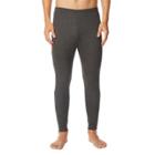 Men's Heat Keep Thermal Ribbed Performance Leggings, Size: L Tall, Grey (charcoal)