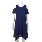 Women's Apt. 9&reg; Cold-shoulder Dress, Size: Xxl, Blue