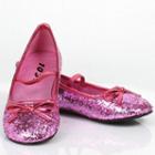 Kids Sparkle Ballerina Costume Shoes, Women's, Size: 2-3, Pink