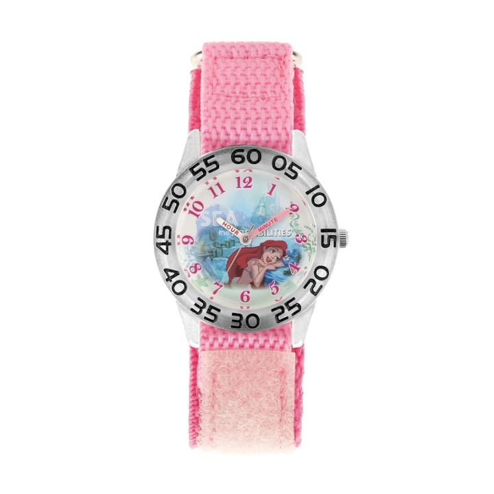 Disney's The Little Mermaid Princess Ariel Time Teacher Watch, Girl's, Size: Medium, Pink