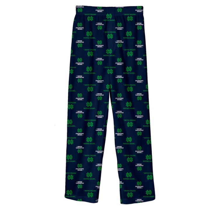 Boys 8-20 Notre Dame Fighting Irish Team Logo Lounge Pants, Size: S 8, Dark Blue