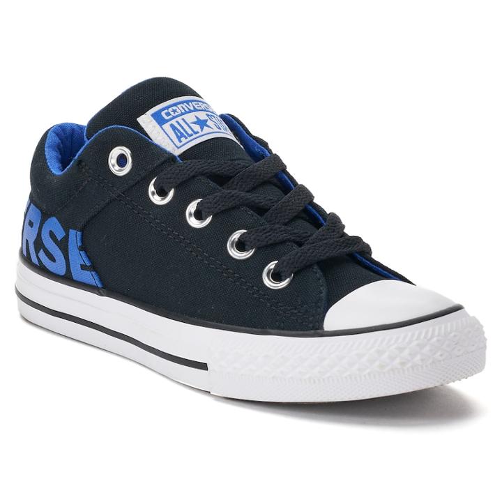 Boys' Converse Chuck Taylor All Star High Street Sneakers, Size: 3, Black