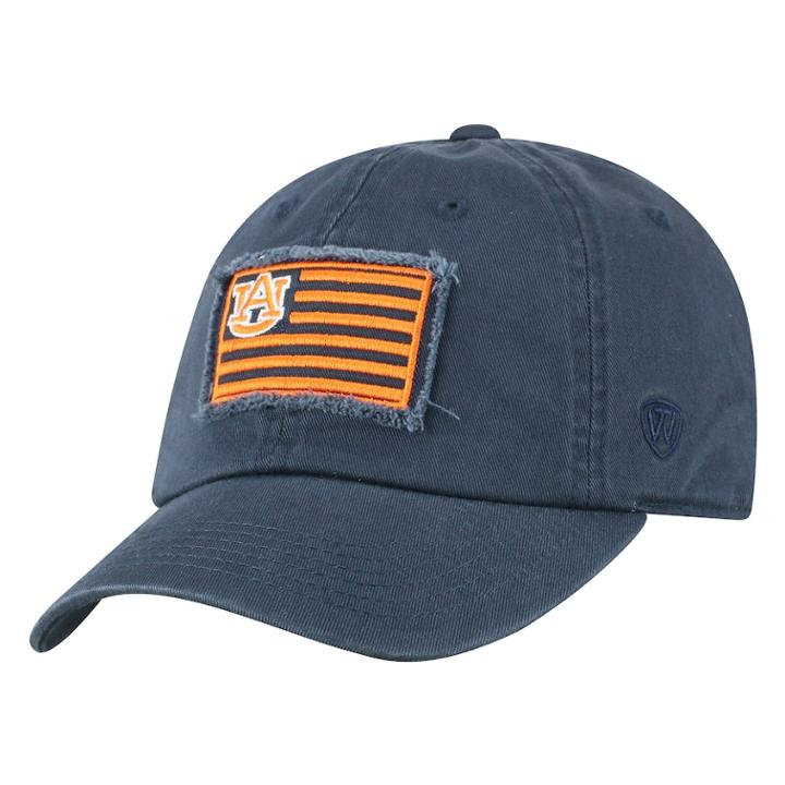 Adult Top Of The World Auburn Tigers Flag Adjustable Cap, Men's, Blue (navy)