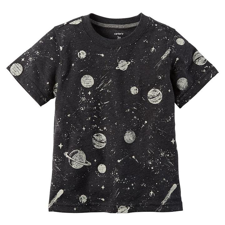 Boys 4-8 Carter's Print Graphic Tee, Size: 8, Light Grey
