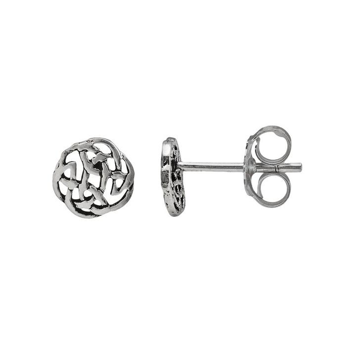 Itsy Bitsy Sterling Silver Celtic Knot Stud Earrings, Women's