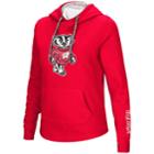 Women's Wisconsin Badgers Crossover Hoodie, Size: Small, Brt Red