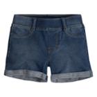 Girls 4-6x Levi's Haley May Denim Shorts, Size: 4, Light Blue