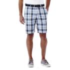 Men's Haggar&reg; Cool 18&reg; Flat-front Plaid Shorts, Size: 42, Brt Blue
