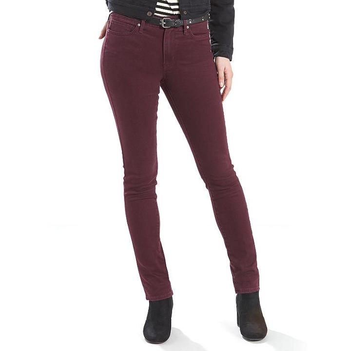 Women's Levi's&reg; Slimming Skinny Jeans, Size: 26(us 2)m, Red