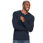 Men's Sonoma Goods For Life&trade; Flexwear Slim-fit Henley, Size: Large, Blue