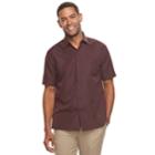 Men's Croft & Barrow&reg; Classic-fit Textured Microfiber Button-down Shirt, Size: Xl, Red