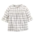 Girls 4-8 Carter's Striped Ruffle Sleeve Top, Size: 4, Print