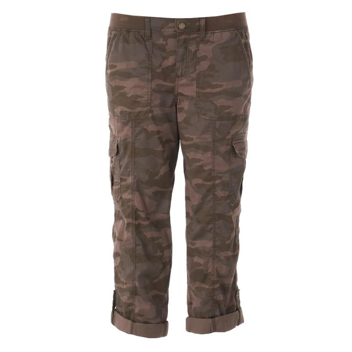 Plus Size Sonoma Goods For Life&trade; Twill Convertible Pants, Women's, Size: 22w Short, Dark Green