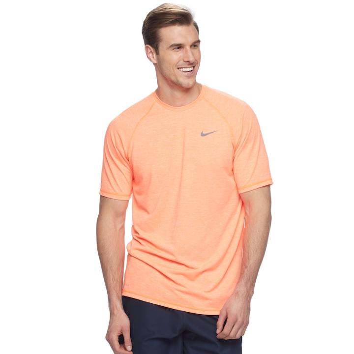 Big & Tall Nike Swim Heathered Hydroguard Tee, Men's, Size: 3xb, Med Red