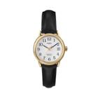 Timex Women's Leather Watch - T2h341, Size: Small, Black