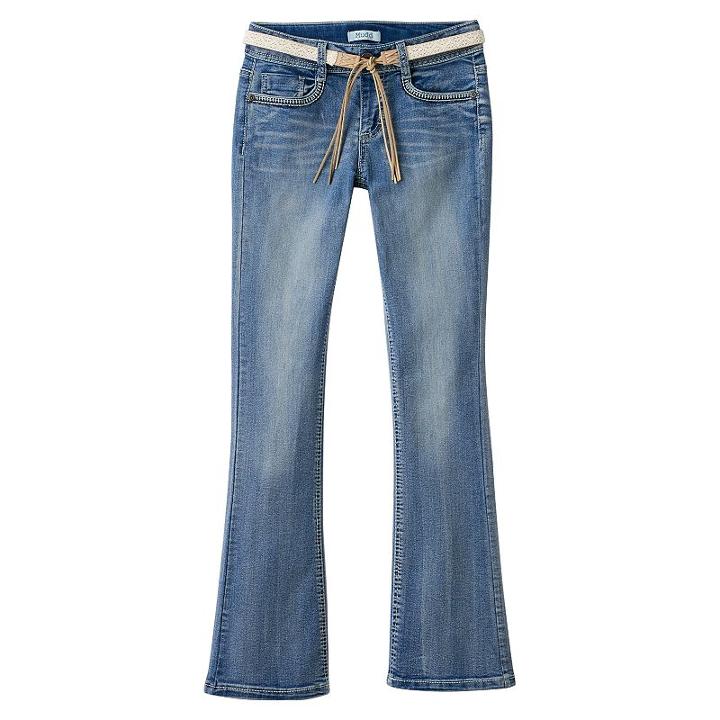 Girls 7-16 & Plus Size Mudd&reg; Belted Faded Bootcut Jeans, Girl's, Size: 20 1/2, Med Blue