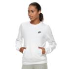 Women's Nike Cozy Classic Sweatshirt, Size: Xl, Light Grey