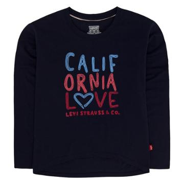 Girls 4-6x Levi's California Love High-low Tee, Size: 4, Blue (navy)