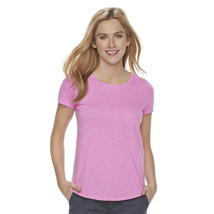 Women's Sonoma Goods For Life™ Essential Print Tee, Size: Medium, Med Purple