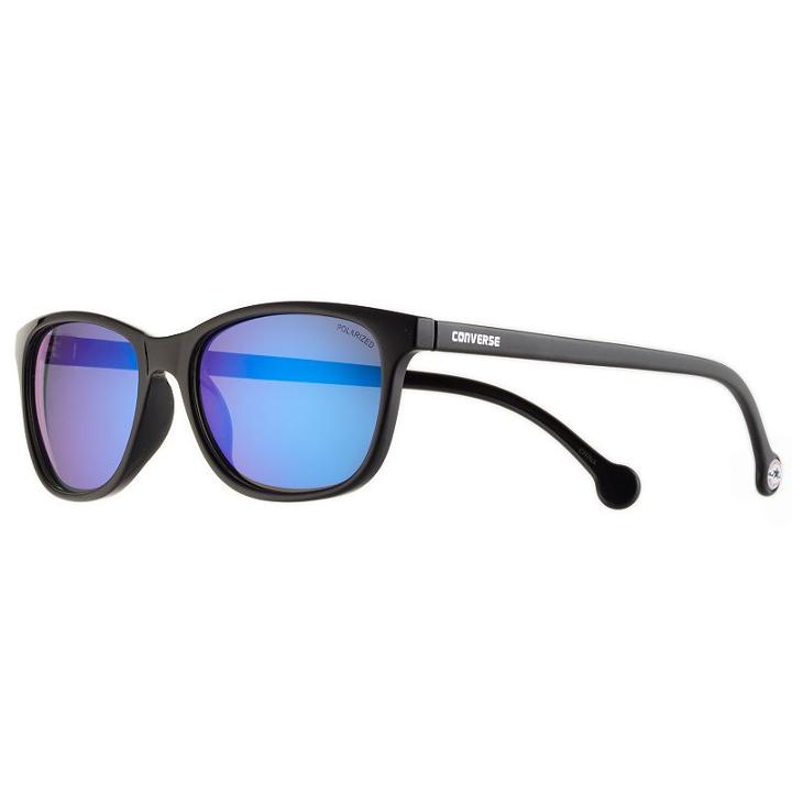 Converse H055 56mm Chuck Taylor Polarized Square Women's Sunglasses, Black