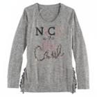 Girls 7-16 & Plus Size So&reg; Ruffle Sweater, Size: 16 1/2, Med Grey