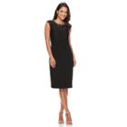 Women's Scarlett Shutter Stripe Sheath Dress, Size: 10, Black