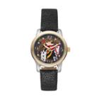 Disney's Alice In Wonderland Queen Of Hearts Women's Leather Watch, Black